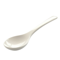 White spoon featuring a sleek design, perfect for serving or culinary use, white spoon isolated on Transparent background png