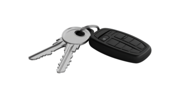 A Comprehensive Image of a Car Remote with Keys on a White Background for Automotive Technology and Security Related Topics. png
