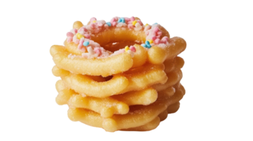 A stack of donuts with sprinkles on top png