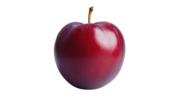 A red plum is shown on a black background png