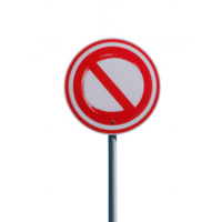 A clear no entry sign with a red circle and diagonal line, symbolizing restriction. png