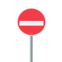 A red no entry traffic sign on a clear background indicating restricted access. png