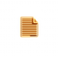 A glowing document icon symbolizing digital file management and information sharing. png