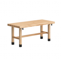 A minimalist wooden table, perfect for crafting and leisure activities. png