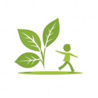 A playful representation of connection between humans and nature. png