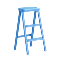 A vibrant blue step stool designed for various home and garden tasks. png