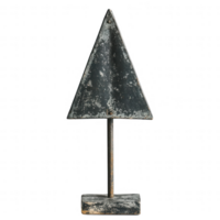 a artístico metal escultura do uma triangular forma, exibindo único textura e Projeto. png