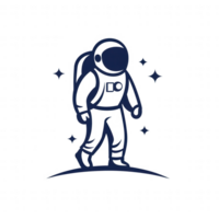 An astronaut walking on the moon, symbolizing space exploration and adventure. png
