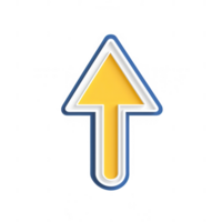 A vibrant yellow arrow icon indicating direction and guidance for user interface designs. png