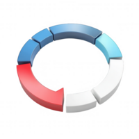 Colorful circular diagram representing data and information visualization. png