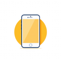 Modern smartphone design with a colorful background, symbolizing connectivity. png