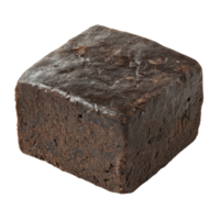 A Single Dark Brown Fudgy Brownie Cube png