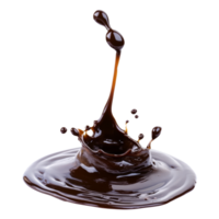 Dark Chocolate Liquid Splashing Dynamically png