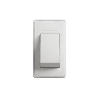 White Rectangular Toggle Light Switch Isolated png