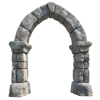 Ancient Stone Archway Gateway Structure Design png
