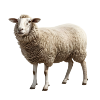 Sheep in Side Profile View with Detailed Texture isolated on transparent background png