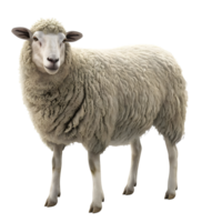 Sheep Standing in Profile View isolated on transparent background png