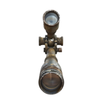 Retro-style brass telescope with intricate design isolated on transparent background png