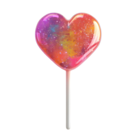 a lollipop with a heart shaped design on it png