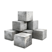 empiler de béton blocs arrangé dans une pyramide isolé sur transparent Contexte png