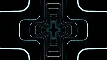 An innovative Futuristic Neon Cross Design Abstract Background that captivates viewers. Design video