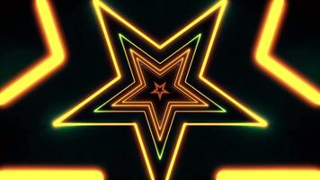 Neon Star Design Showcasing a Vibrant and Colorful Glow That Truly and Deeply Captivates the Eye. Design video