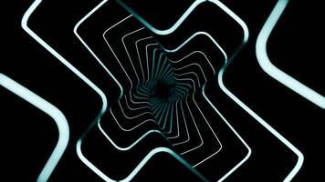 An Abstract Neon Tunnel with Geometric Shapes and Depth Effects that captivate viewers. Design video