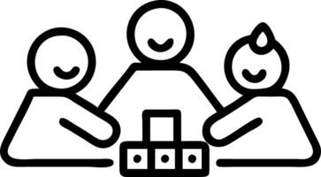 Family playing board games indoors macro close up of smiles and interaction copy space on bottom. vector
