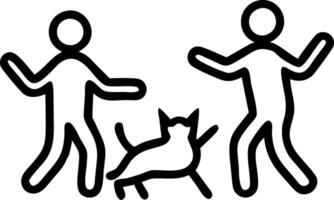 Family playing with pets in the living room capturing joyful moments and playful interactions copy space below. Set 6 vector