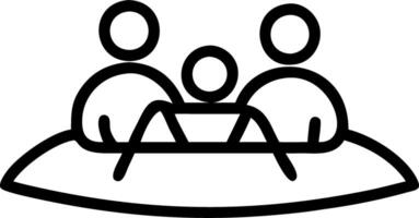 Family having a picnic on bokeh digital art background copy space on top. vector