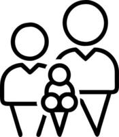 Family sharing ice cream cones in a park close up portrait with soft abstract background copy space on left. vector