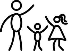 Family painting together on a large canvas environment of creativity and joy copy space on left. Set 5 vector