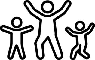 Family playing in the snow together with a plain background copy space below. Set 4 vector