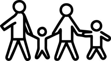 Family taking a walk together in autumn capturing vibrant joy and connection close up with copy space on right. Set 5 vector