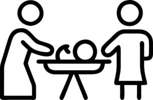 Family making breakfast together in a bright kitchen with a glossy background copy space on top. Set 7 vector