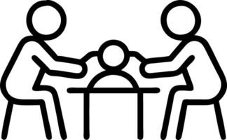 Family making handmade crafts together at the dining table showcasing creativity and collaboration copy space below. vector
