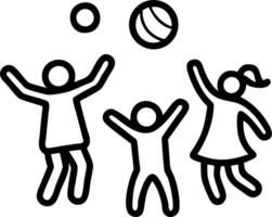 Family playing volleyball on the beach capturing active fun and joy close up macro with copy space on left. Set 3 vector