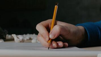 Engaging in the practice of Creative Hand Sketching using a Pencil on Paper surface video