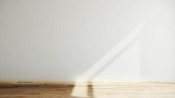 a empty interior room shadow wall space background mock up architecture sunlight. empty home modern window light floor design apartment white house indoor. blank minimal concept backdrop bright clean. video