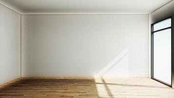 3d empty interior room shadow wall space background mock up architecture sunlight. empty home modern window light floor design apartment white house indoor. blank minimal concept backdrop bright video