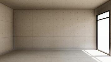 render empty interior room shadow wall space background mock up architecture sunlight. video