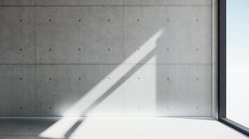 the 3d render empty interior room shadow wall space background mock up architecture sunlight. video