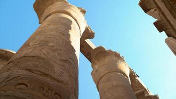 View of the Great Columns with Hieroglyphs in the City of Karnak video