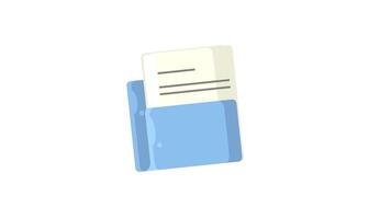 open folder icon animation paper document motion graphic design video