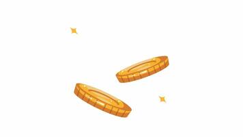 floating coins icon animation , 2 coins floating with animated icon video