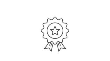 star badge icon animation motion graphic, line loopable element for business video