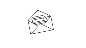 mail icon symbol animation motion graphic for business element and template video