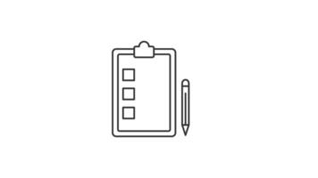 checklist of list to do icon animation motion video
