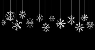 Winter background animation. White snowflakes animation. Abstract snowflake border. Winter holidays theme. Background with snowflakes. Transparent background with alpha channel video