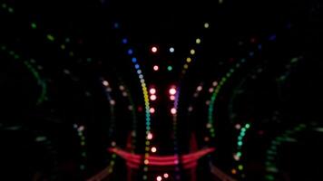 A blurry image of a car with lights on it video